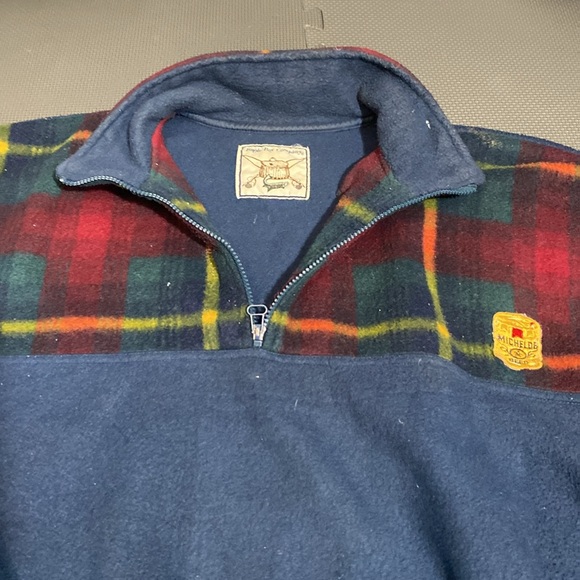 Vintage Bugle Boy Plaid Quater Zip Sweater - Picture 10 of 15